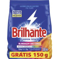 DETERGENTE EM PÓ BRILHANTE SC. 1,6kg GRÁTIS 150g