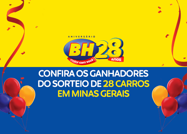 Conheça os ganhadores da Promoção de 28 Anos do BH em Minas Gerais